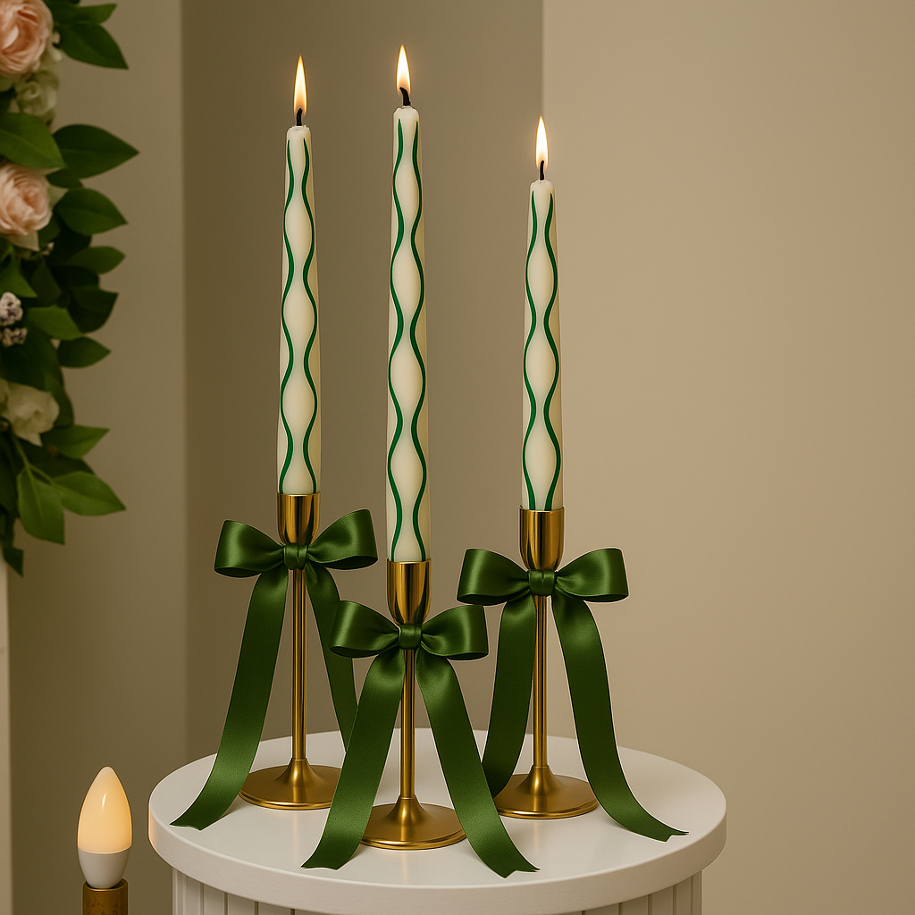 Loyal, But Kinda Toxic (pack of 3 Olive Green Taper Candle)