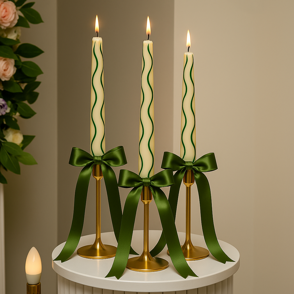 Loyal, But Kinda Toxic (pack of 3 Olive Green Taper Candle)