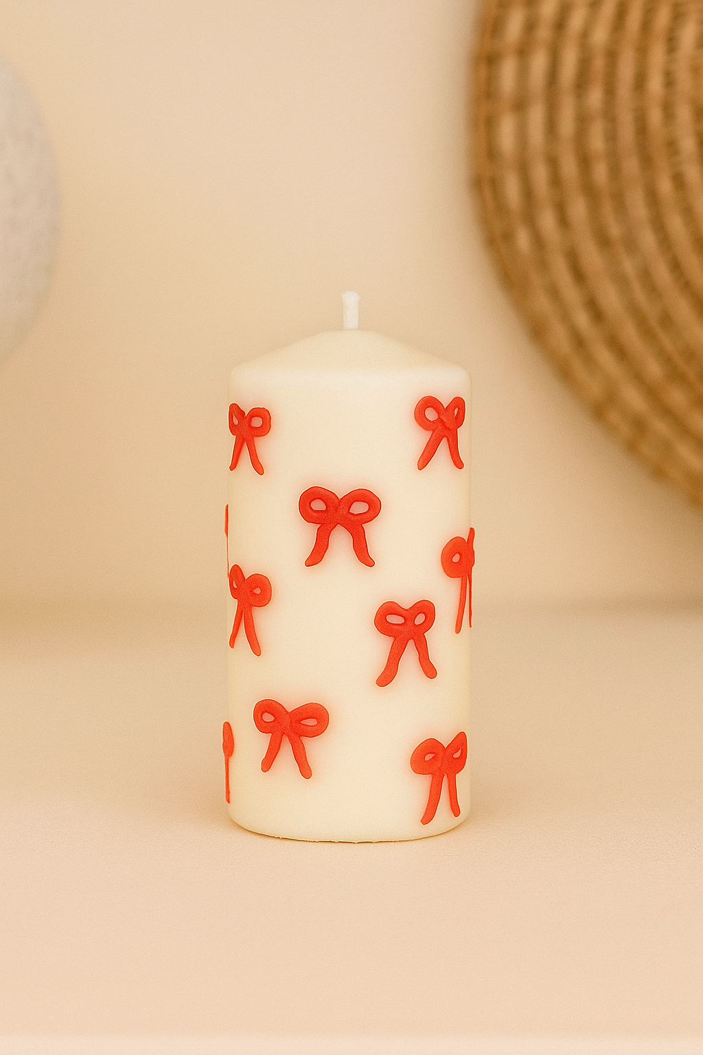 Hand painted Small pillar Scented Candle (pack of2)
