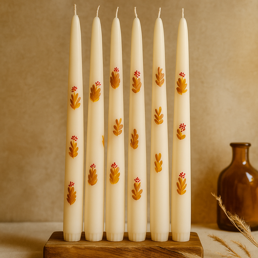 Hand-Painted Scented Candles – Festive & Wedding Decor (Pack of 3)