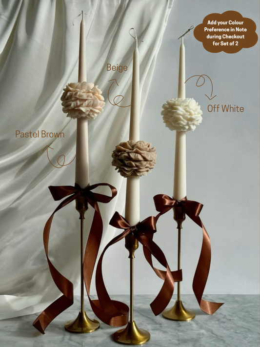 Flamingo Flower Tapered Candle in Elegant shades – Elegant Wedding Décor & Gifts