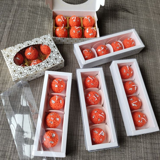 Moti Chur Laddu Candle – Festive Sweet-Shaped Scented Candle for Indian Puja & Gifting
