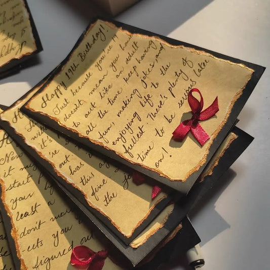 Burnt Aesthetic Paper with Black Edges (pack of 2)