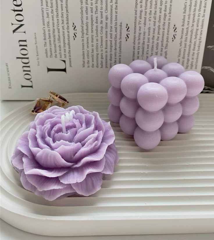 Peony Blooming Flower Scented Candle – Festive Candle for Gifting & Home Decor (Set of 2)