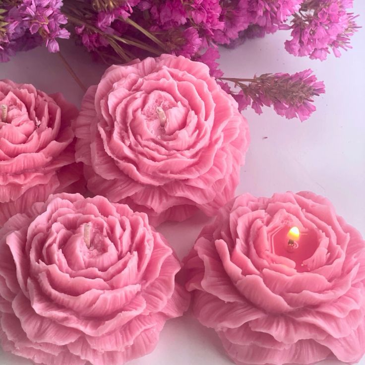 Peony Blooming Flower Scented Candle – Festive Candle for Gifting & Home Decor (Set of 2)