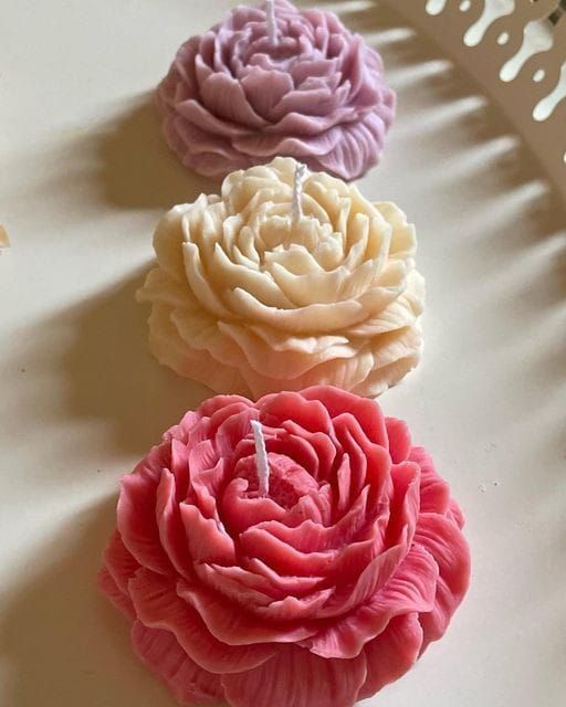 Peony Blooming Flower Scented Candle – Festive Candle for Gifting & Home Decor (Set of 2)