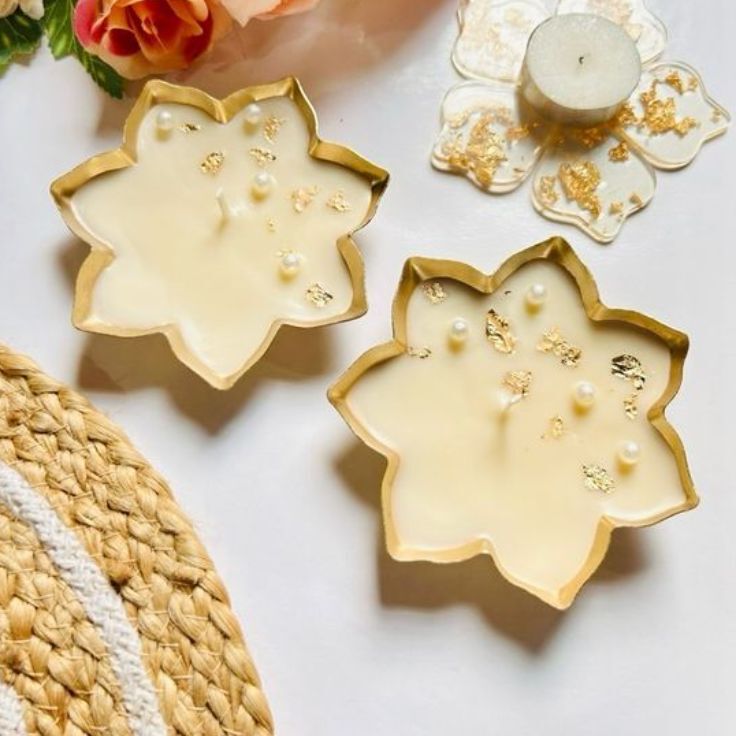 Lotus Urli Diya Scented Candle | Diwali Decoration & Festive Gifting (Set of 2)