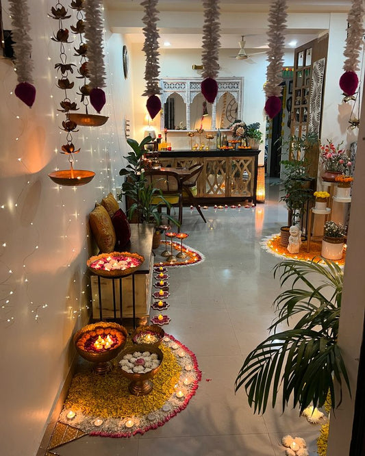 Easy Diwali Home Décor Ideas | DIY Festive Puja Décor with Candles