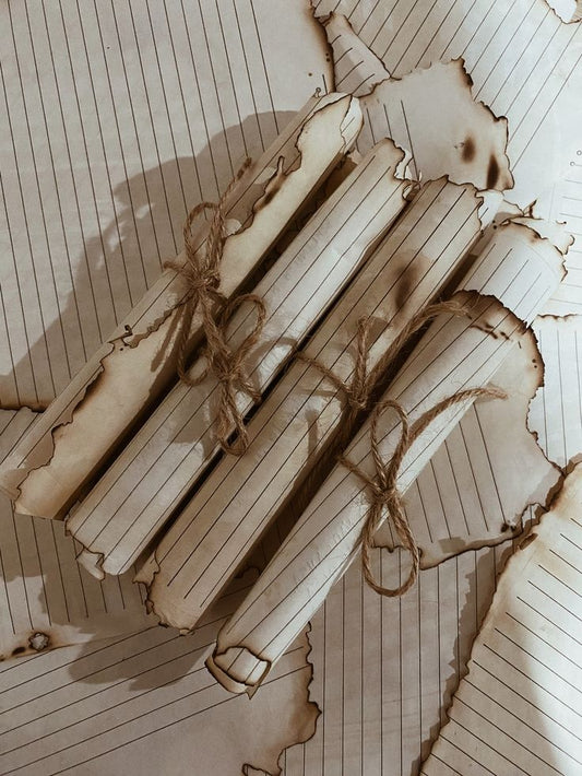 Burnt Aesthetic Ruled Paper (Pack of 2 Thin Paper)