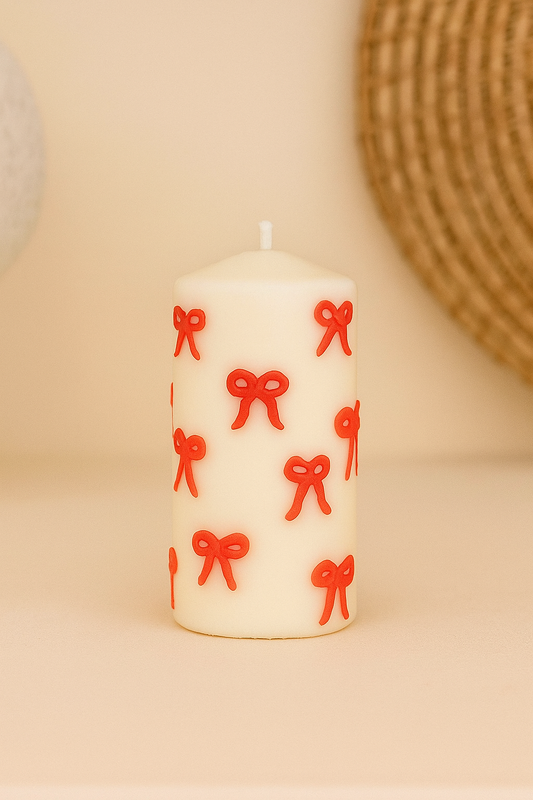 Hand painted Small pillar Scented Candle (pack of2)