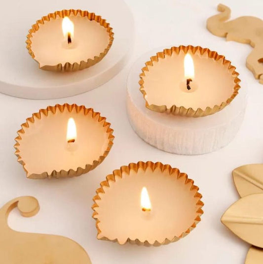 Urli Metal Diya Candles – Hand-Poured Soy Wax for Diwali, Home Decor & Gifting