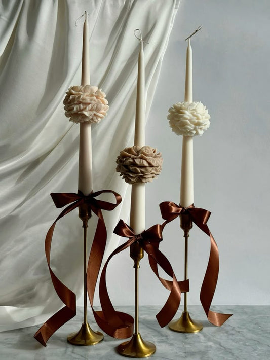 Flamingo Flower Tapered Candle in Elegant shades – Elegant Wedding Décor & Gifts