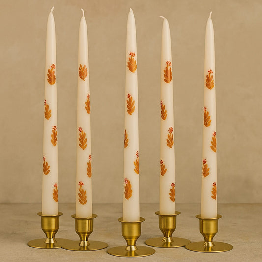 Hand-Painted Scented Candles – Festive & Wedding Decor (Pack of 3)