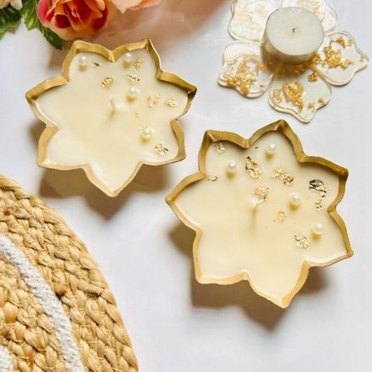 Lotus Urli Diya Scented Candle | Diwali Decoration & Festive Gifting (Set of 2)